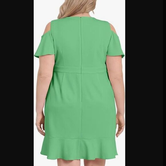 BRAND NEW LONDON TIMES  COLD SHOULDER FLOUNCE  GUEST DATE NIGHT OCCASION DRESS - Picture 12 of 12